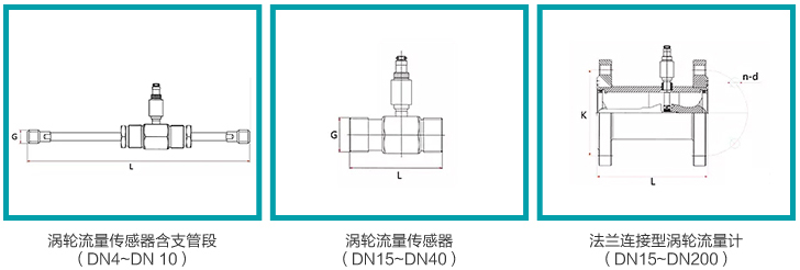 脈沖輸出液體渦輪流量計安裝尺寸圖